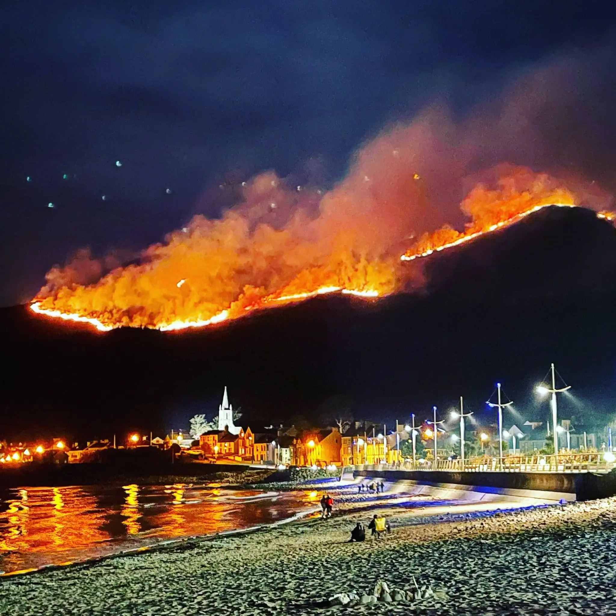 incendie mourne mountains