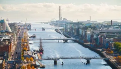 The Liffey 1 Aerial view of the River Liffey in Dublin - © SomethingIrish