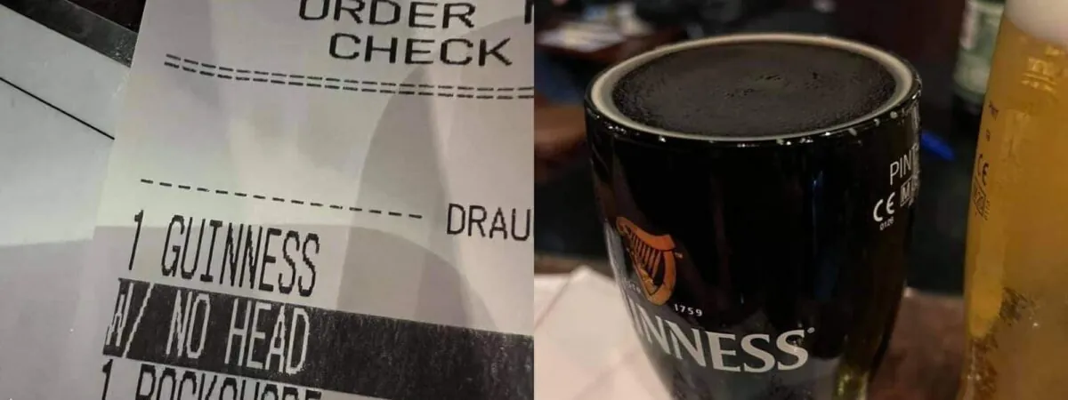 Here’s the most shameful pint of Guinness ever!