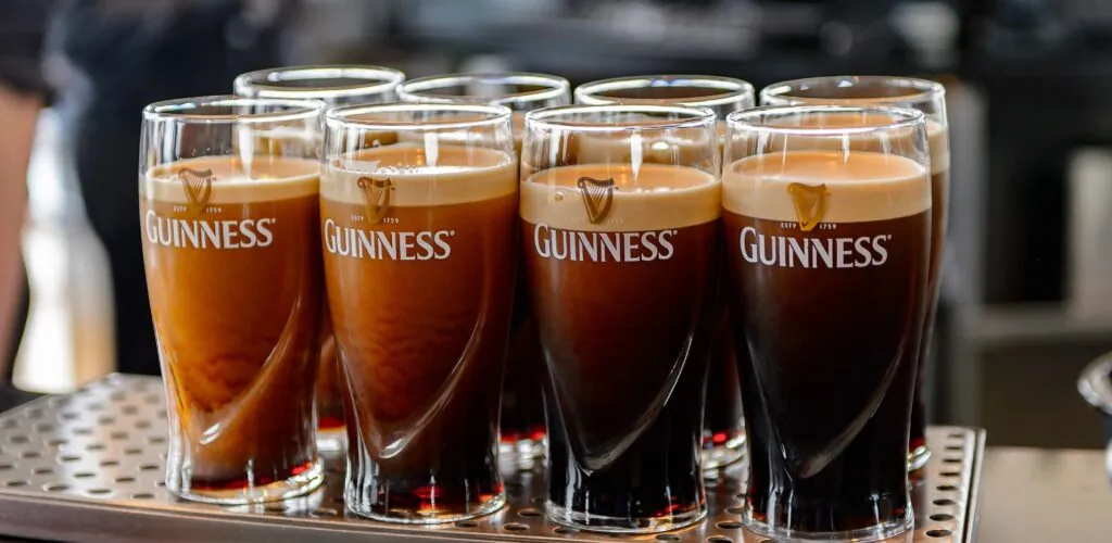 Top 5 countries for Guinness consumption