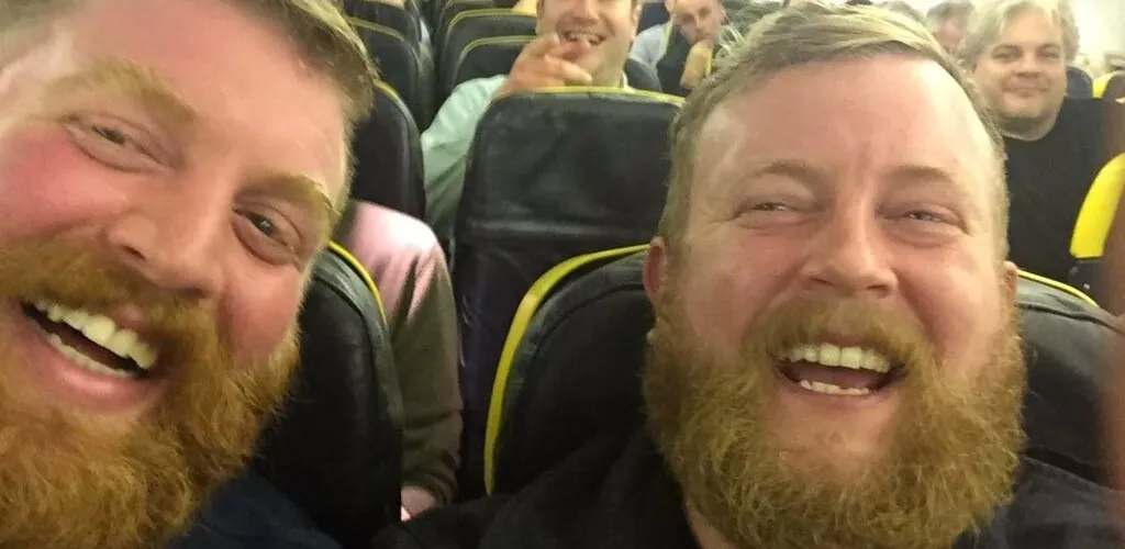 The unlikely meeting of two perfectly identical strangers on board a Ryanair flight!