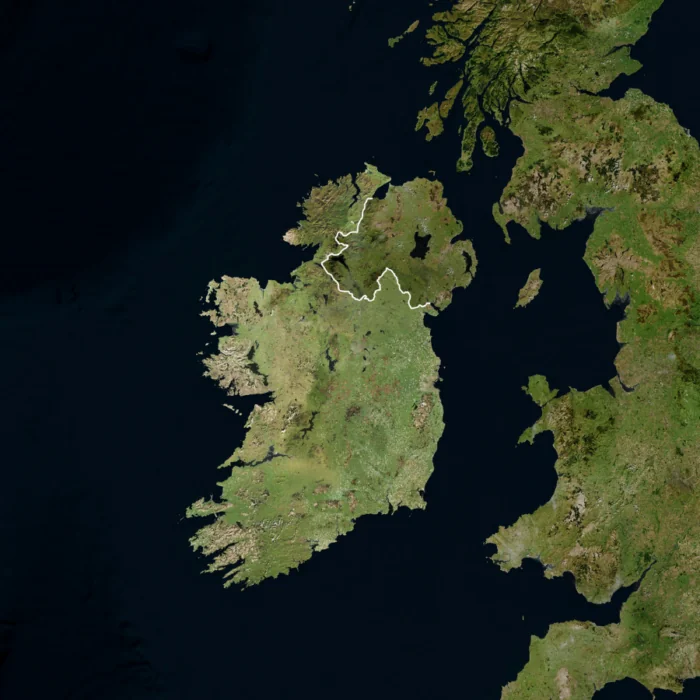 Image satellite de l'Irlande -