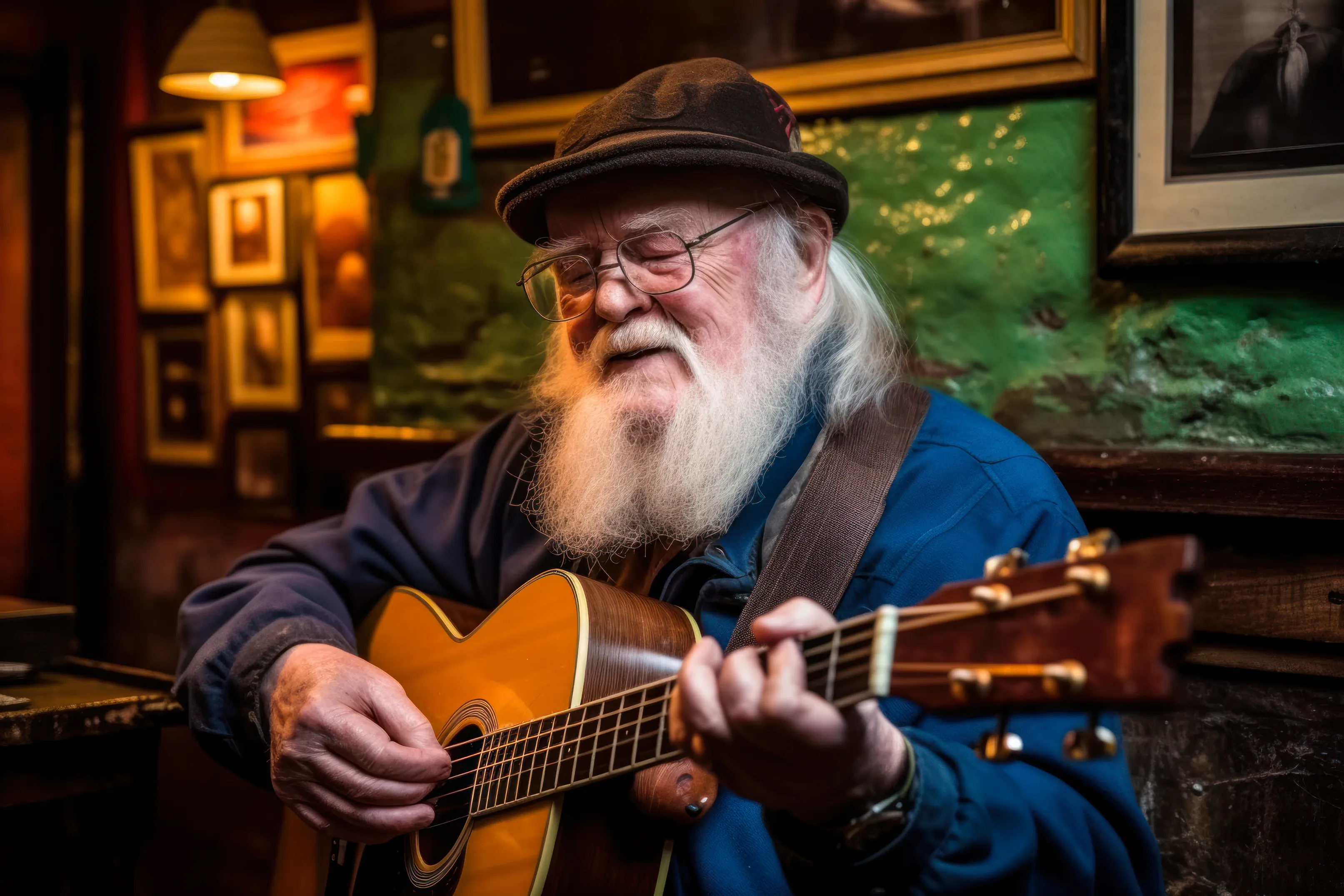Un musicien irlandais jouant Fields of Athenry -  Sunshower Shots