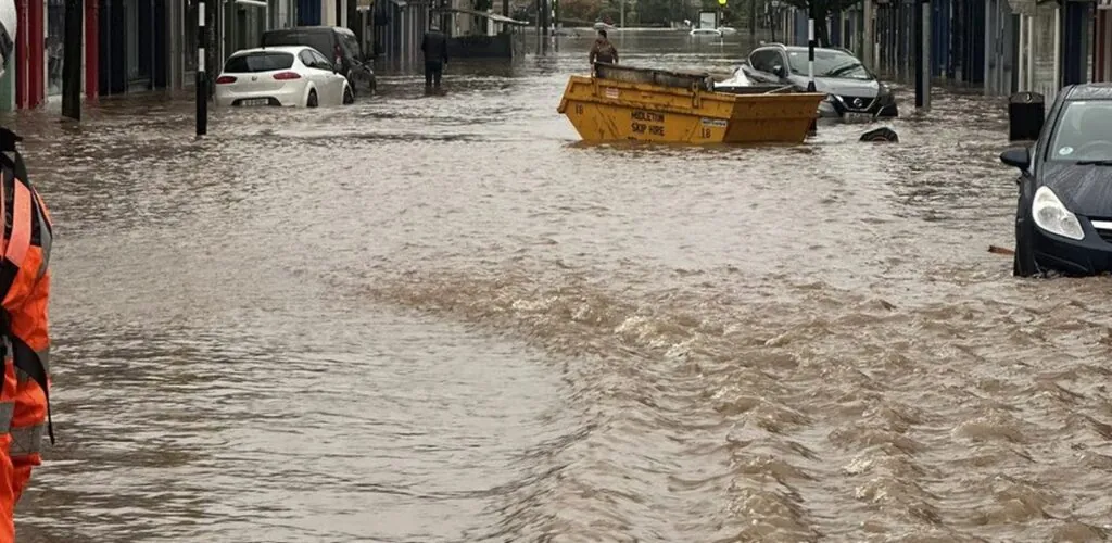 County Cork and its towns hit by massive flooding.