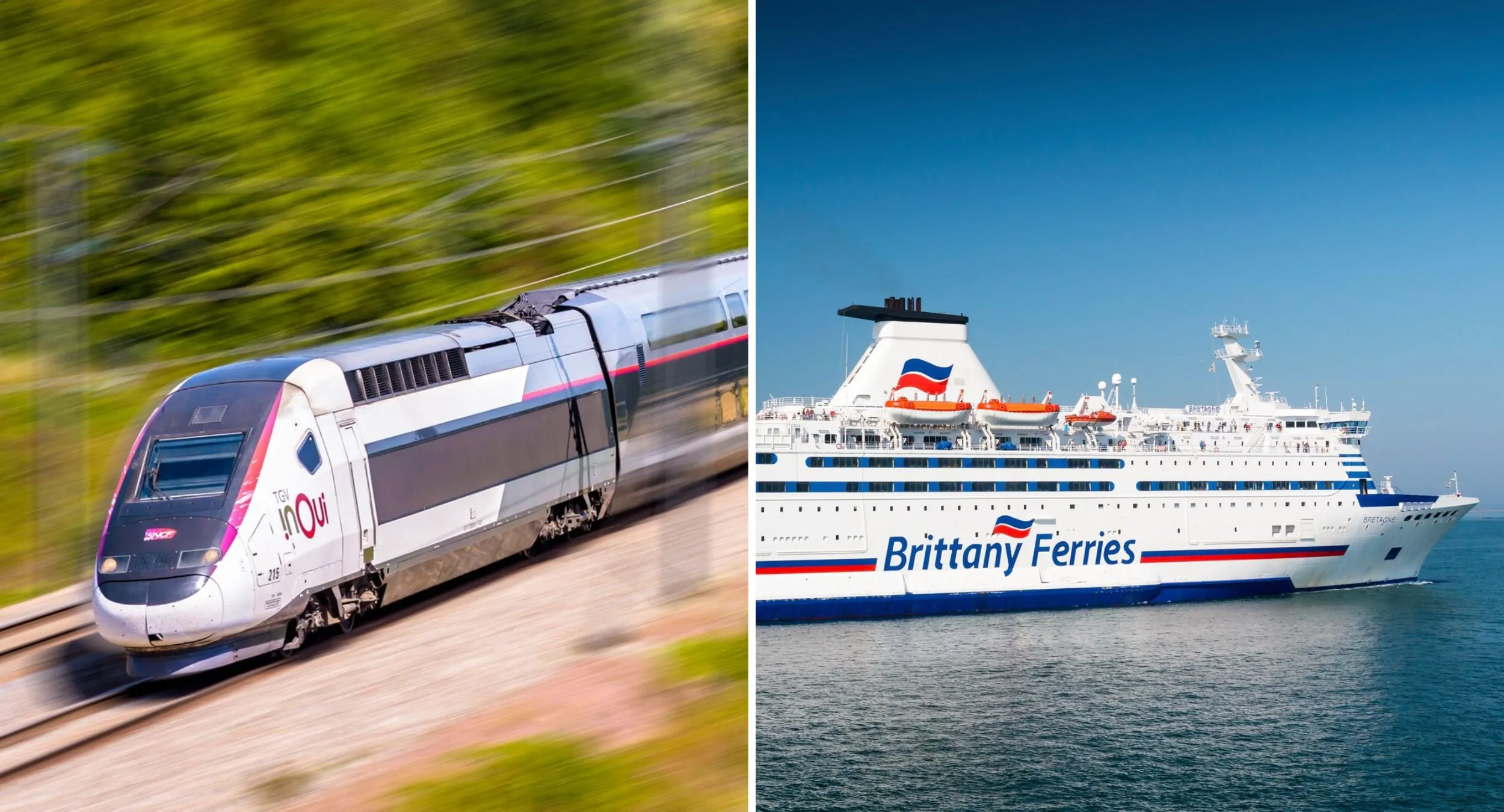 The combined train-ferry trip to Ireland