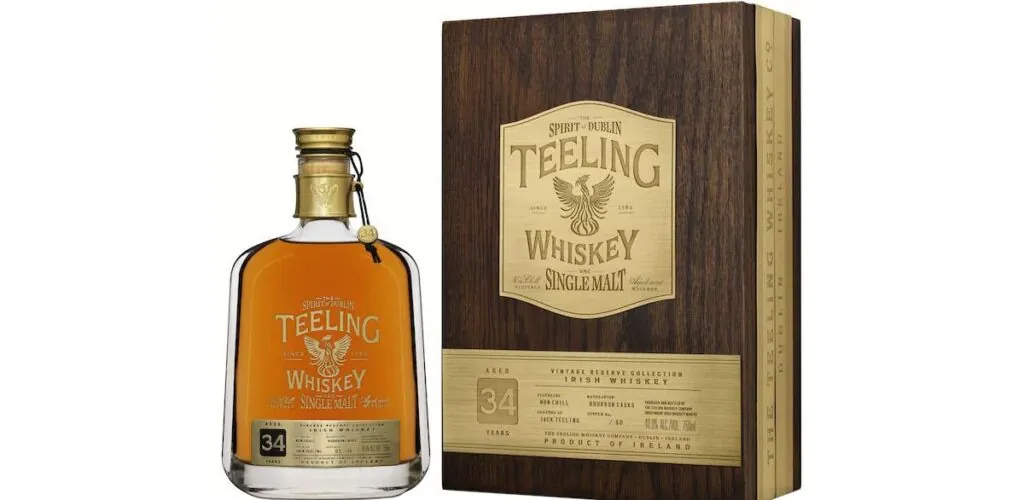 Top 9 most expensive Irish whiskeys in the world 2 Teeling 34-Year-Old Vintage Reserve