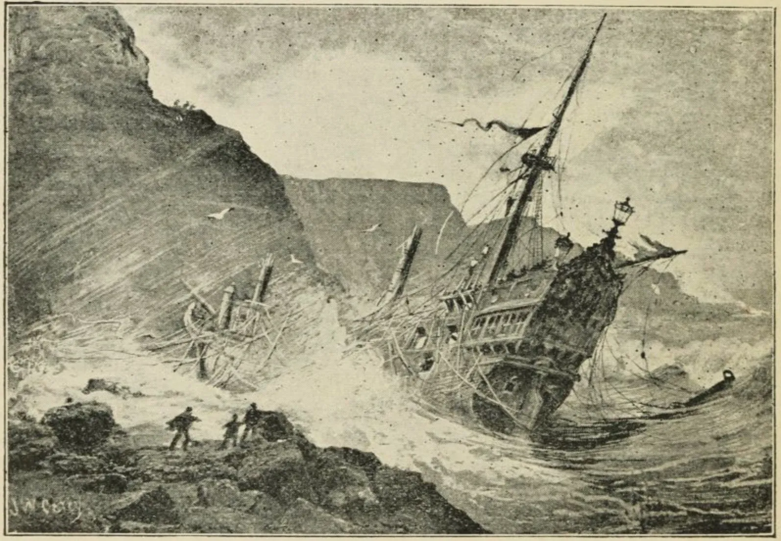 Sinking of the Invincible Armada - Public Domain