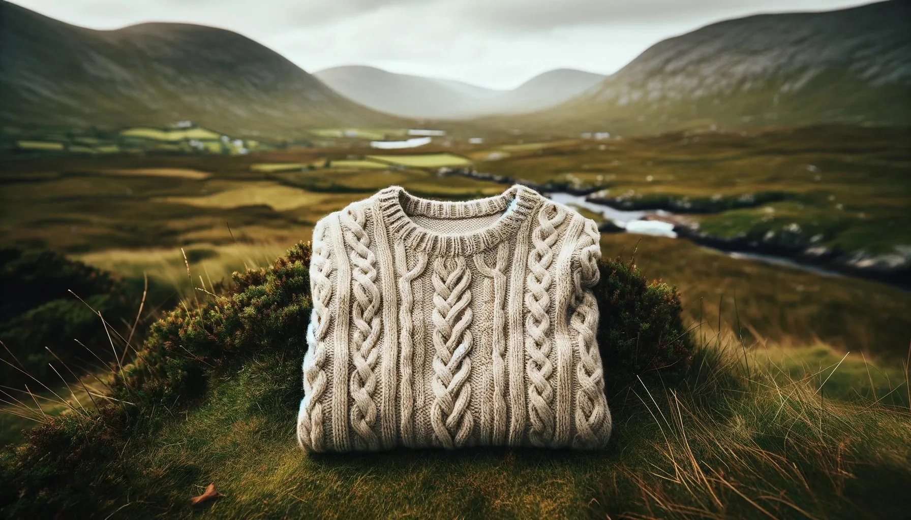 Un pull irlandais en laine vierge -