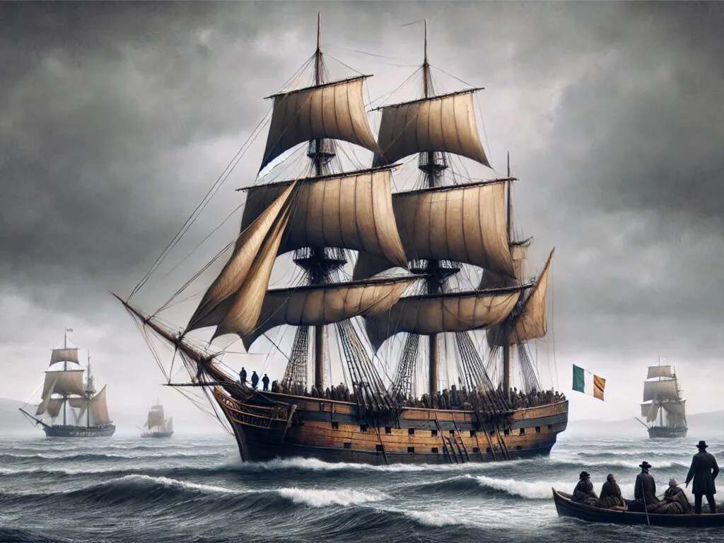 Coffin ships leaving Ireland for America - Go to Ireland.com