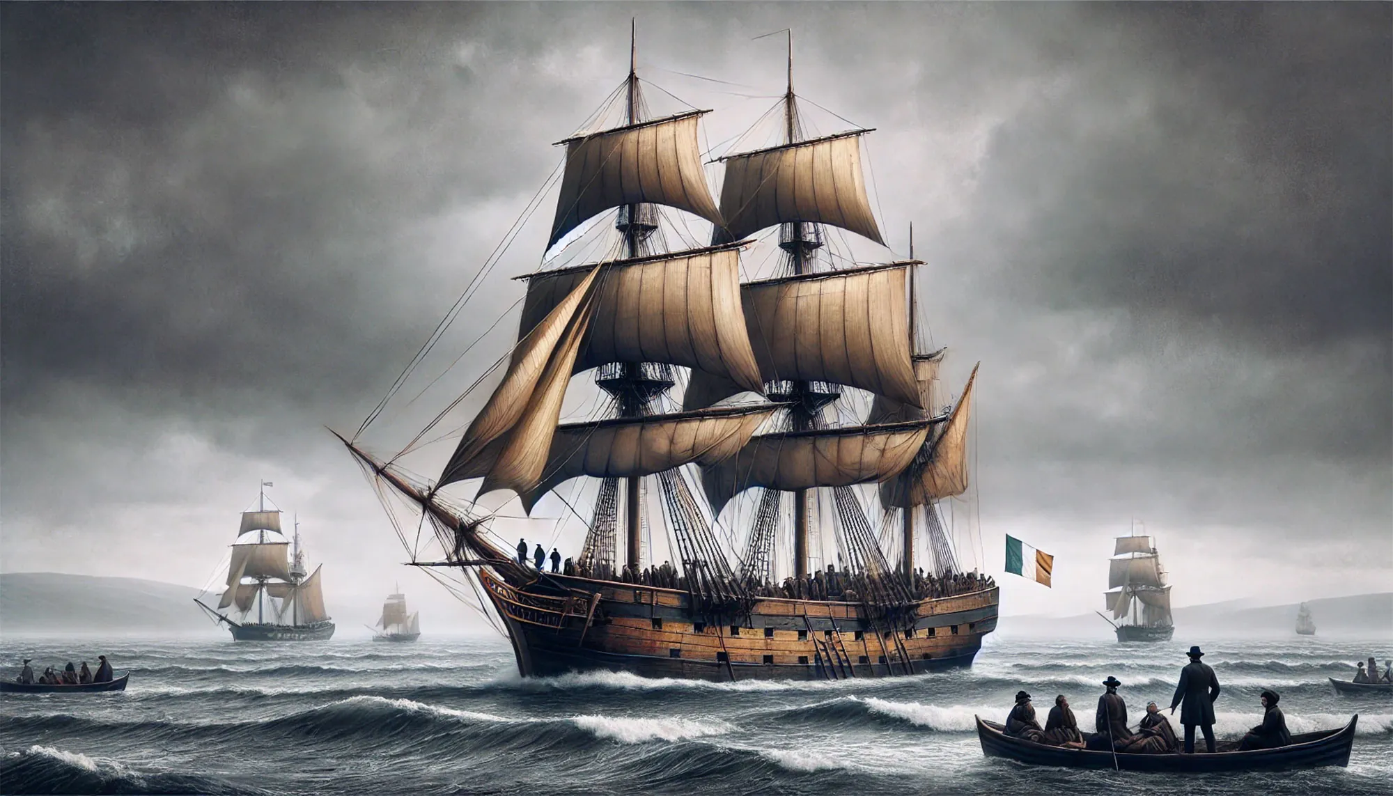 Coffin ships leaving Ireland for America - Go to Ireland.com