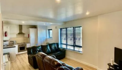 Overlooking city centre apt