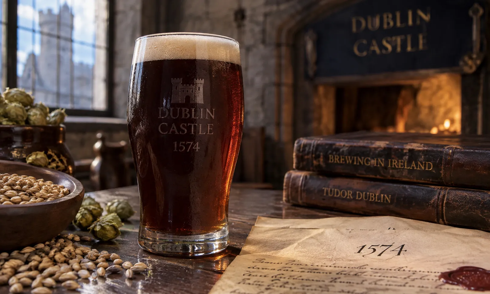 Reconstitution d’une bière brassée à Dublin Castle en 1574