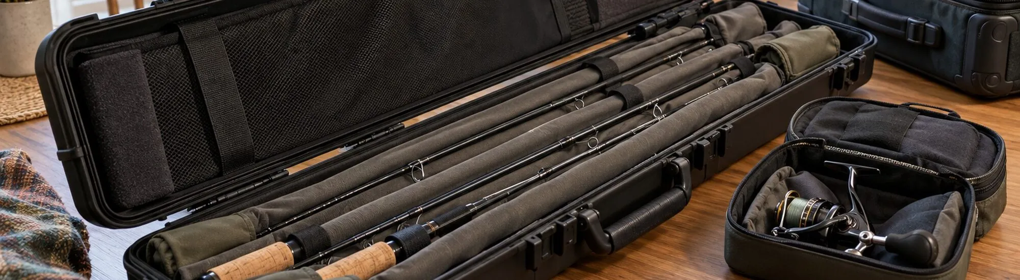How do you take fishing rods on a plane?